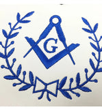 Masonic Blue Lodge Master Mason Apron - Navy Machine Embroidery