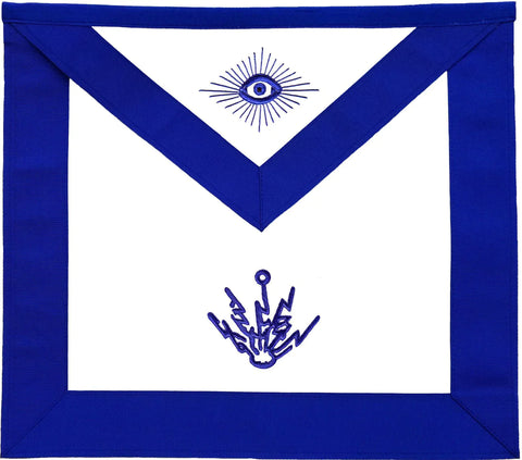Electrician Blue Lodge Officer Apron - Machine Embroidery