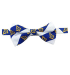 High Quality 100% Silk Masonic Bow Tie White and Blue - Zest4Canada 