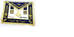 Blue Lodge Masonic Master Mason Hand Embroidered Royal Blue G Golden Bullion & Fringe Apron