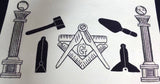 Masonic Apron - Hand Embroidered Tools Navy Blue Apron - Zest4Canada 
