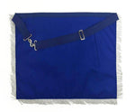 Masonic Master Mason G Silver Navy Blue Apron with Special Features Case - Zest4Canada 