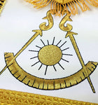 Masonic Apron Past Master Navy Blue Golden Embroidery & Fringe with Special Features Case - Zest4Canada 