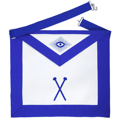 Master Of Ceremonies Blue Lodge Officer Apron - Machine Embroidery-10CODE
