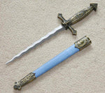 Square Compass Masonic Sword Knife Snake Flaming Blade Blue 13.6" - Zest4Canada 