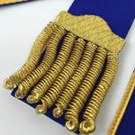 Blue Lodge Master Mason Set Gold with Fringe (Apron, Collar and Cuffs)-3