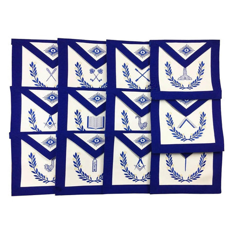 Blue Lodge Officers Leather Aprons – Machine Embroidered