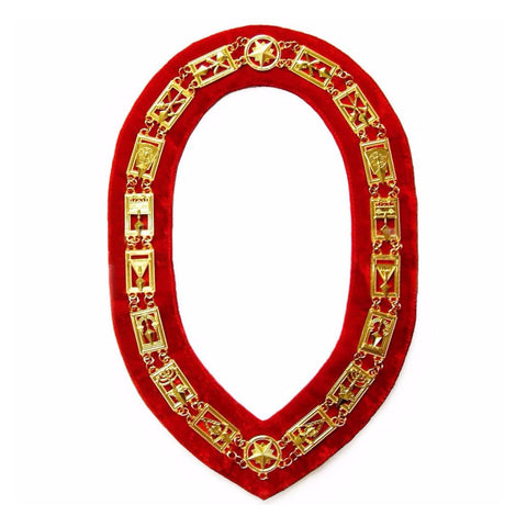 Cryptic Masons Red Chain Collar
