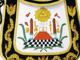 Custom Masonic Lambskin Apron – Hand Embroidered 1