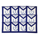Masonic Lodge Officers Aprons Leather – Machine Embroidered