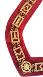Master Mason Red Velvet Chain Collar 1