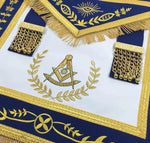 Blue Lodge Past Master Apron Blue Gold – Machine Embroidered -10CODE