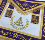 Blue Lodge Past Master Apron Purple Gold – Machine Embroidered 1