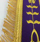 Blue Lodge Past Master Apron Purple Gold – Machine Embroidered 4