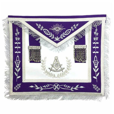 Blue Lodge Past Master Apron Purple – Machine Embroidered-10CODE