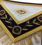 Past Master Leather Apron Gold  – Hand Embroidered 1