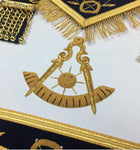 Past Master Leather Apron Gold  – Hand Embroidered 2