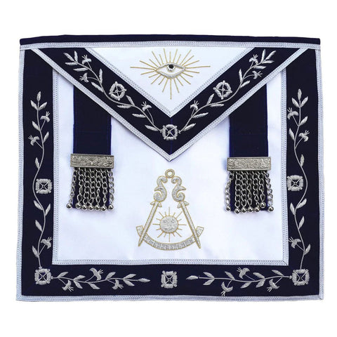 Past Master Velvet Apron With Emblem – Hand Embroidered-10CODE