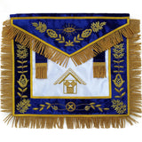 PAST MASTER BLUE LODGE PENNSYLVANIA REGULATION APRON - BLUE & GOLD HAND EMBROIDERY