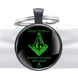 2020 New Arrivals  Freemasonry Skull Glass Dome Metal Key Chain Classic Men Women Masonic Steampunk  Jewelry Gifts Key Rings