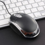 USB Gaming Mouse Office Black Wired Optical Light Scroll Wheel Mice Mouse for Computer PC Laptop