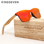 KINGSEVEN Polarized Sunglasses For Men UV400 Bamboo Zebra Women Sun Glasses Brand Wood Eyewear Square Multicolor Lens Eyeglasses