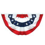 1 pcs USA Pleated Fan Flag American Patriotic Bunting with Stars and Stripes Brass Grommets Outdoor Decoration American Flag