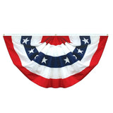 1 pcs USA Pleated Fan Flag American Patriotic Bunting with Stars and Stripes Brass Grommets Outdoor Decoration American Flag