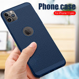 Heat Dissipation Phone Case For iPhone 11 12 13 14 Pro Max Cover Hard PC Hollow Case For iPhone X XR XS Max 7 8 14 Plus Capa