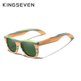 KINGSEVEN Retro Bamboo Sunglasses Men Women Polarized Mirror UV400 Sun Glasses Full Frame Wood Shades Goggles Handmade