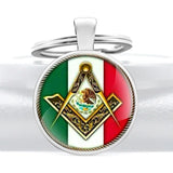 Classic Italian Masonic Eagle Symbol Key Chains Charm Men Women Freemason Jewelry Gifts Key Rings