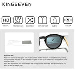 KINGSEVEN Brand Fashion 100%Handmade Natural Bamboo Men Sunglasses Round Polarized Sun Glasses Women UV400 Mirror Eyewear