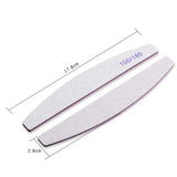 10Pcs Professional Half Moon Nail file 100/180 Sandpaper lime a ongle Sanding Polishing Files SET Manicure Buffer Nail Tool &*&