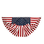 1pcs American Pleated Fan Flag USA American Bunting Decoration Logo Print Patriotic Stars and Stripes