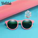 2020 New  Kids Sunglasses Polarized Boys Girls Round Safety Sun Glasses Child Baby Eyewear Silicone Eyeglasses UV400 WarBLade