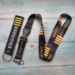 1 Set Engineer Lanyards Neck Strap Phone Chaveiro Key Chain llavero Lanyard for ID Card Holder Flight Crew Gift for Engineer