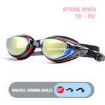 -1.5 To -7 Myopia Adult Men Women Silicone HD Clear Or Electroplated Anti Fog Swimming Glasses Anti-Uv Swim Eyewear Goggles