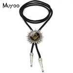 BOLO-0053 New Arrival Masonic Compass Neck Ties Sign Bolo Tie Glass Men Jewelry