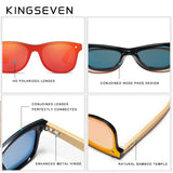 KINGSEVEN Sunglasses for Men UV400 Polarized Women Wooden Bamboo Sun Glasses gafas de sol hombre Fashion Fishing Cycling Eyewear