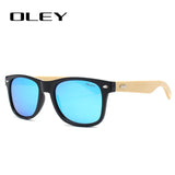 OLEY New Bamboo Polarized Sunglasses Men Wooden Sun glasses Women Brand Designer Original Wood Glasses masculino