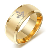 Wholesale black masonic rings for men stainless steel charm man wedding jewelry cocktail accessories