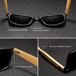 KINGSEVEN  Bamboo Polarized Sunglasses Men Wooden Sun glasses Women Brand Designer Original Wood Glasses Oculos de sol masculino