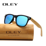 OLEY  Brand Bamboo Leg Polarized Sunglasses men Classic Square goggle Fashion Retro Female sun glasses Customizable logo YZ2140