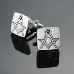 Hot Fashion men cuff links freemasonry cufflinks masonic cuff buttons sleeve designer for masonry square and compass with G