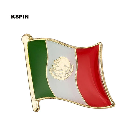 10pcs a lot Mexico flag pin lapel pin badge Brooch Icons KS-0134