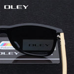 OLEY New Bamboo Polarized Sunglasses Men Wooden Sun glasses Women Brand Designer Original Wood Glasses masculino