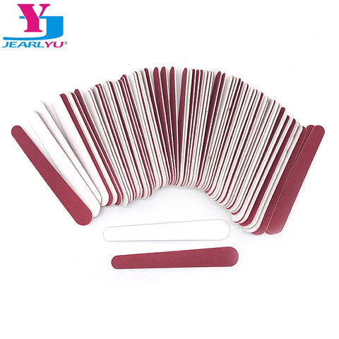 100 X Mini Nail Files 180/240 Wooden Disposable Red White Sanding Polishing Buffer Salon Manicure Tip Nail Art Tool Manicure Set