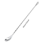 12 Inch Bar Cocktail Stirrer Water Drop Cocktail Spoon Bar Mixing Stainless Steel Mixing SpoonThread Bar Spoon Wine Accessories