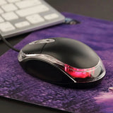 USB Gaming Mouse Office Black Wired Optical Light Scroll Wheel Mice Mouse for Computer PC Laptop