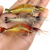 1PC Hot Sale New 9cm 6g Luminous Bead Shrimp Silicon Soft Artificial Bait with Hooks Swivels Rigs Fishing Tackle Fast Delivery